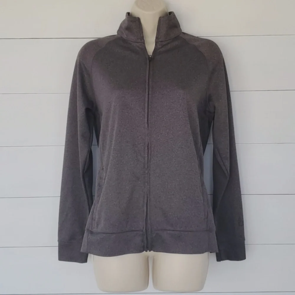 New Alo Yoga Charcoal Gray Full Zipper Track Jacket Coat